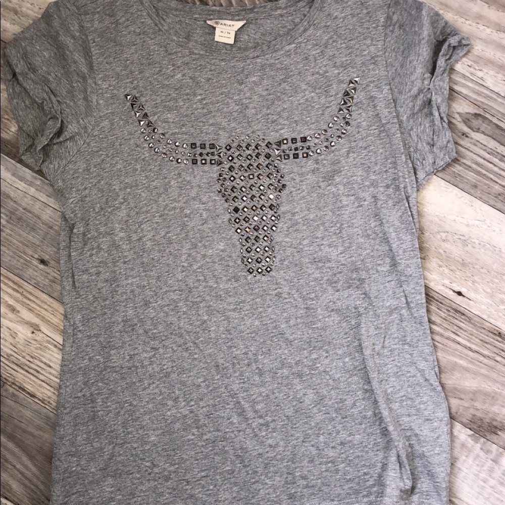 Short sleeve studded top